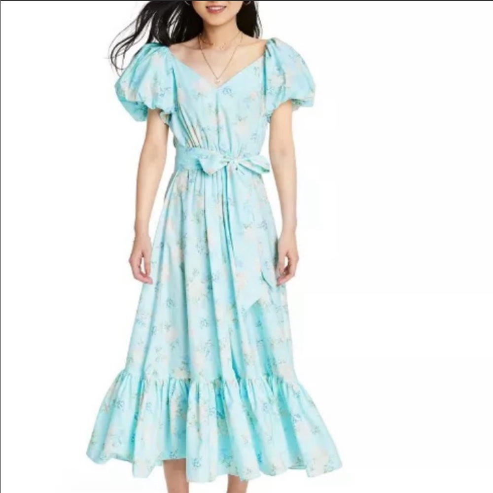 Love shack fancy x target blue Estelle dress sz4